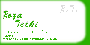 roza telki business card